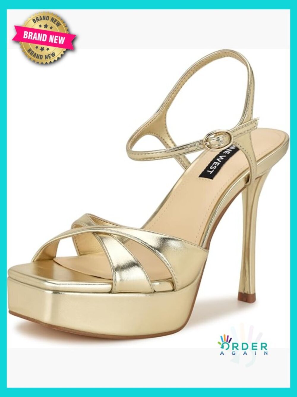 Stiletto Platform Sandals with Square Toe and Criss-Cross Straps